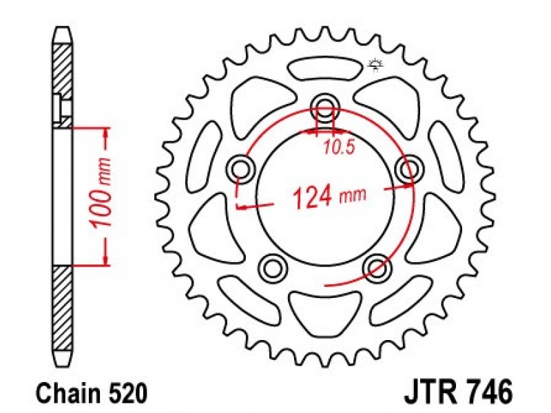 Foaie spate JT JTR 746-46 46T, 520 Foaie spate JT JTR 746-46 46T, 520
