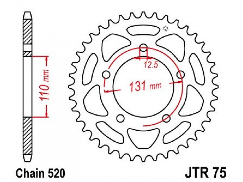 Foaie spate JT JTR 75-44 44T, 520 Foaie spate JT JTR 75-44 44T, 520