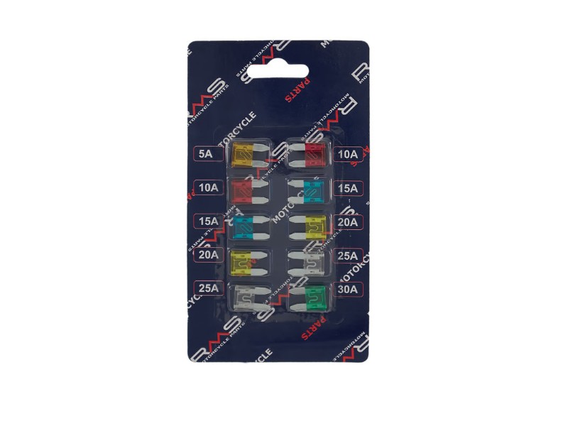 Fuses kit RMS 246151010 mini (10 pieces) Fuses kit RMS 246151010 mini (10 pieces)