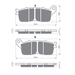 Placute de frana GOLDFREN 323 S33 STREET Spate Placute de frana GOLDFREN 323 S33 STREET Spate