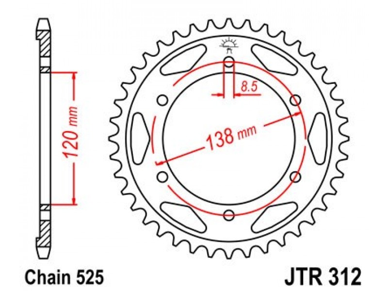 Foaie spate JT JTR 312-40 40T, 525 Foaie spate JT JTR 312-40 40T, 525