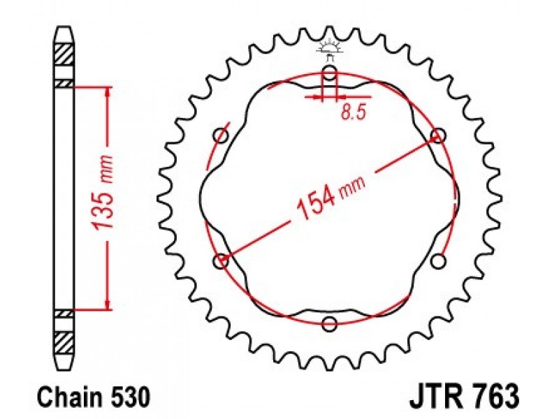 Foaie spate JT JTR 763-40 40T, 530 Foaie spate JT JTR 763-40 40T, 530