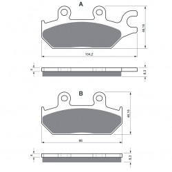 Placute de frana GOLDFREN 345 S3 Placute de frana GOLDFREN 345 S3