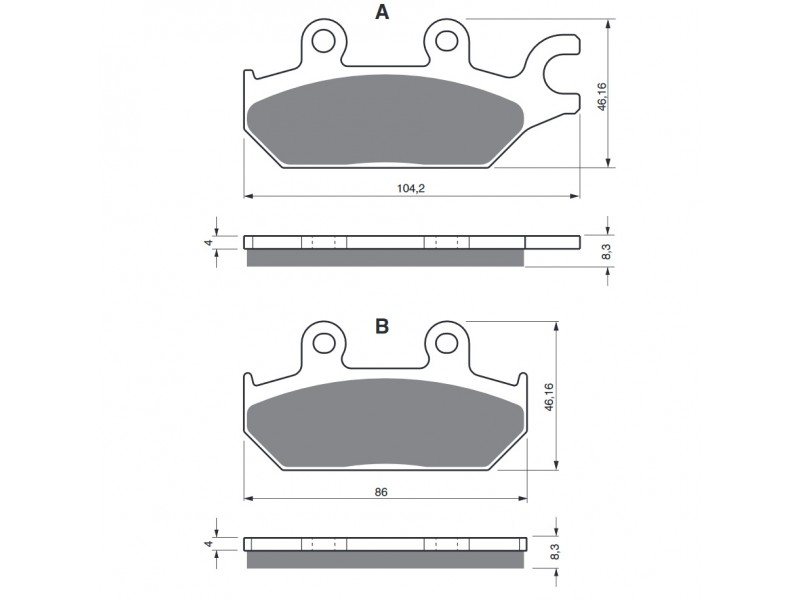 Placute de frana GOLDFREN 345 S3 Placute de frana GOLDFREN 345 S3