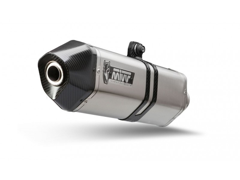 2 silecers kit MIVV SPEED EDGE AT.016.LRX Stainless Steel / Carbon cap 2 silecers kit MIVV SPEED EDGE AT.016.LRX Stainless Steel / Carbon cap