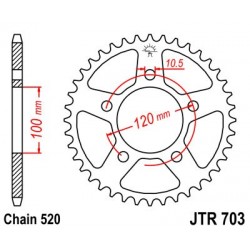 Foaie spate JT JTR 703-40 40T, 520 Foaie spate JT JTR 703-40 40T, 520