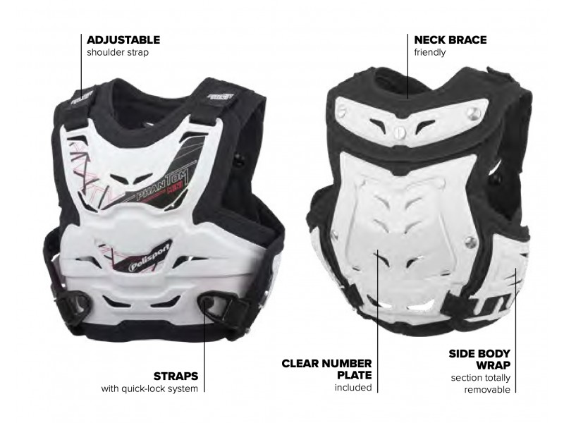 Protectie de piept POLISPORT PHANTOM MINI 8003800002 Alb Protectie de piept POLISPORT PHANTOM MINI 8003800002 Alb