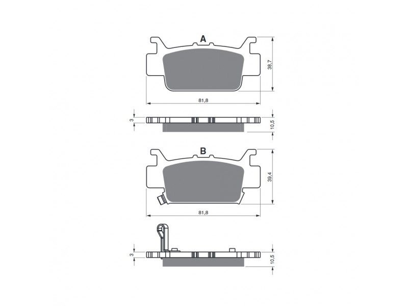 Placute de frana GOLDFREN 385 S3 Placute de frana GOLDFREN 385 S3