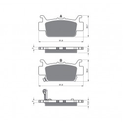 Placute de frana GOLDFREN 385 S33 STREET Spate Placute de frana GOLDFREN 385 S33 STREET Spate