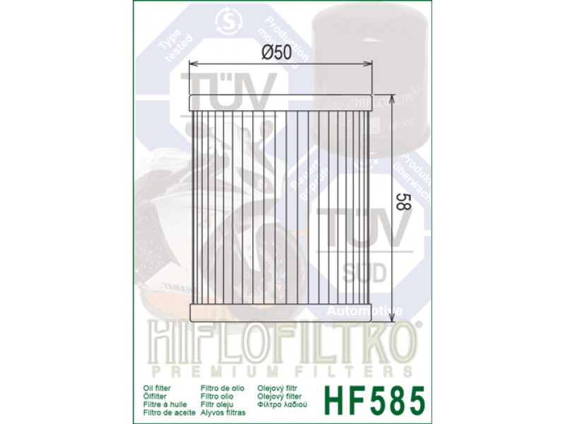 Filtru de ulei HIFLOFILTRO HF585 Filtru de ulei HIFLOFILTRO HF585