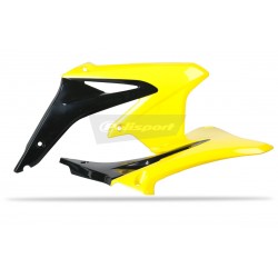 Radiator scoops POLISPORT 8412500005 (pereche) black/yellow RM01 Radiator scoops POLISPORT 8412500005 (pereche) black/yellow RM01