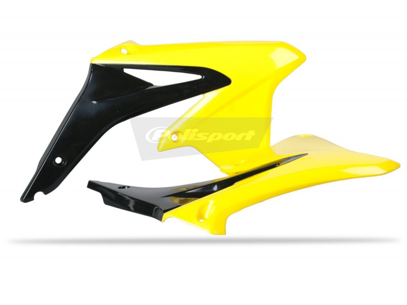 Radiator scoops POLISPORT 8412500005 (pereche) black/yellow RM01