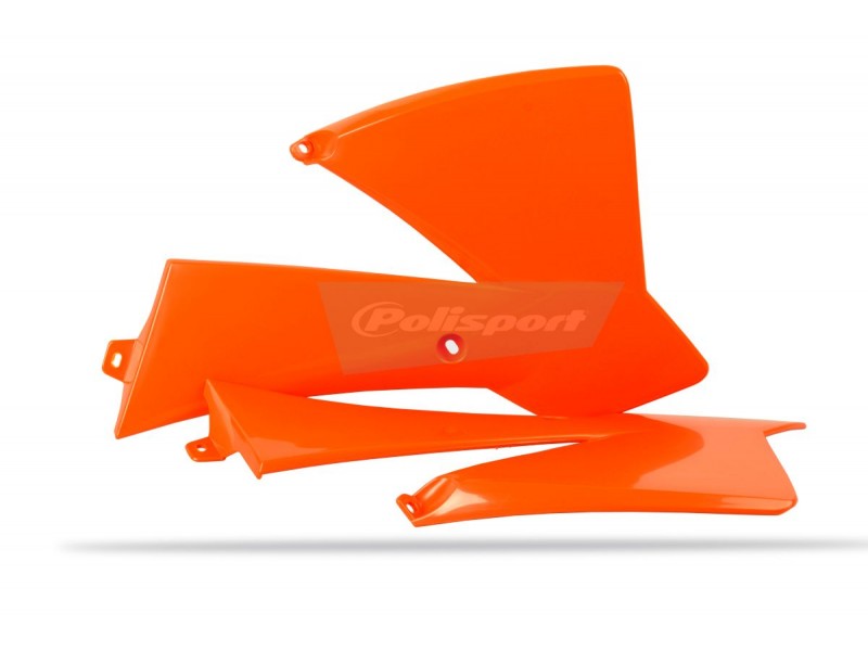 Radiator scoops POLISPORT 8429500001 (pereche) orange KTM
