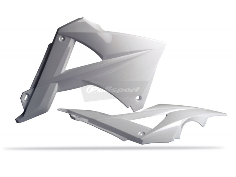 Radiator scoops POLISPORT 8413300008 (pereche) Alb