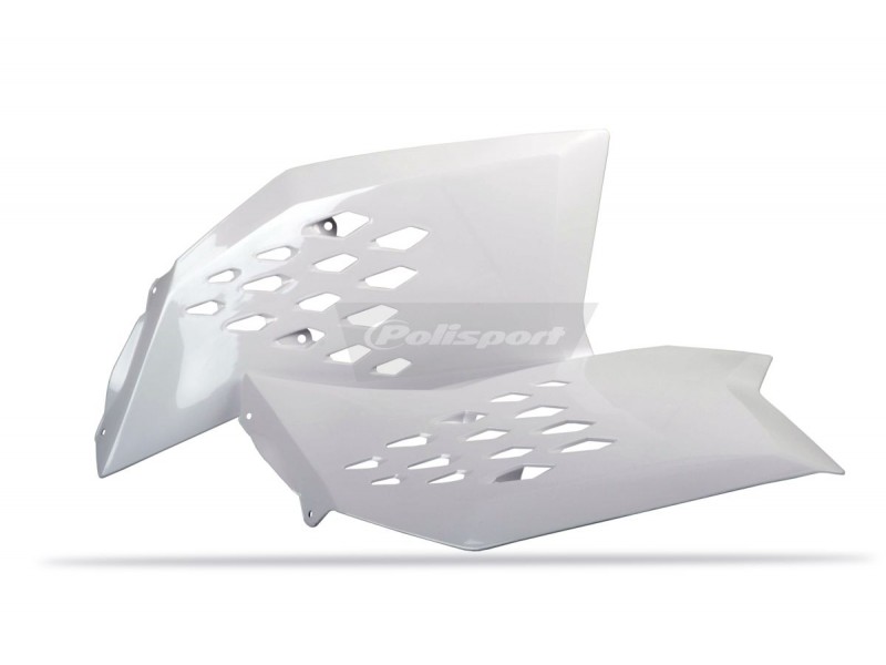 Radiator scoops POLISPORT 8428200084 (pereche) Alb