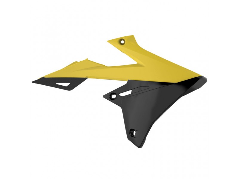Radiator scoops POLISPORT 8421100001 (pereche) yellow RM 01/black