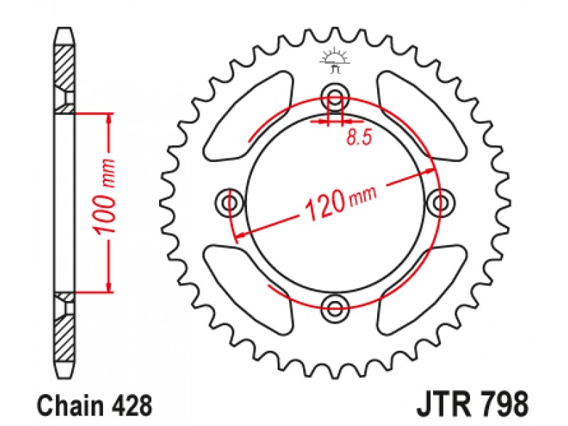 Foaie spate JT JTR 798-48 48T, 428 Foaie spate JT JTR 798-48 48T, 428