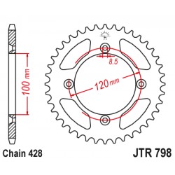 Foaie spate JT JTR 798-52 52T, 428 Foaie spate JT JTR 798-52 52T, 428