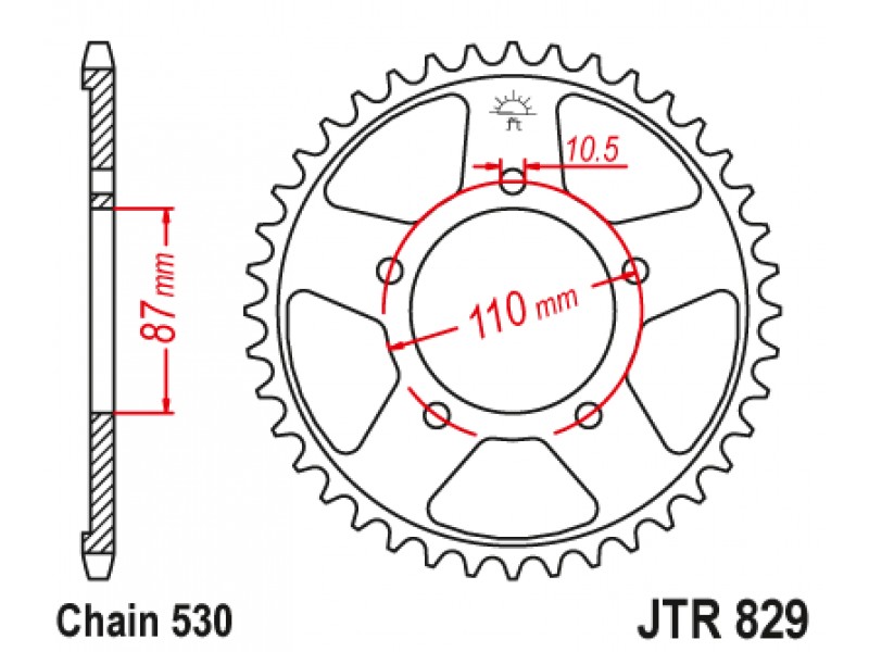 Foaie spate JT JTR 829-48 48T, 530