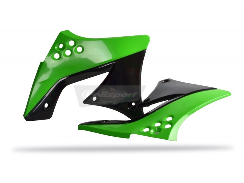 Radiator scoops POLISPORT 8412800001 (pereche) green 05/black