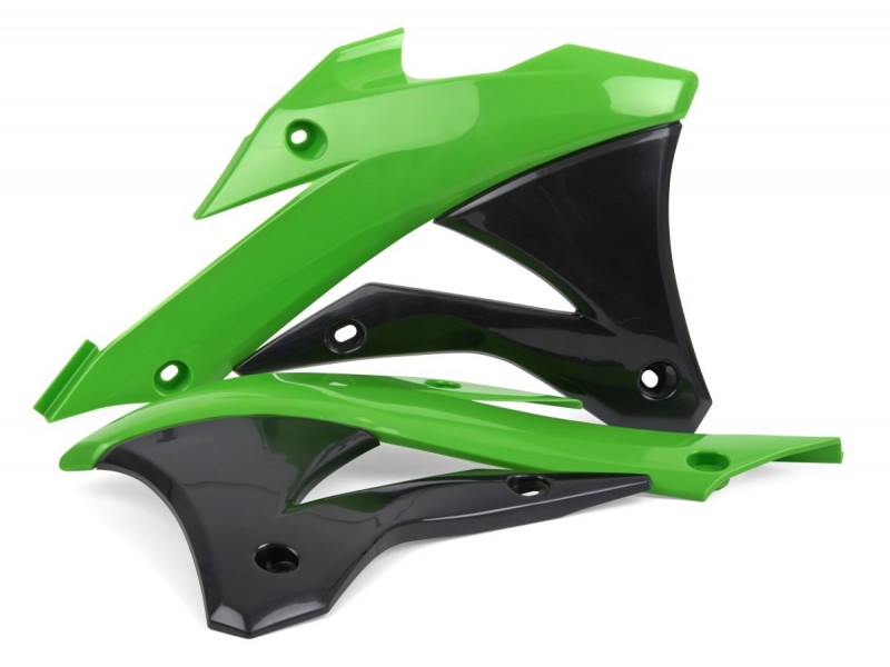 Radiator scoops POLISPORT 8417300001 (pereche) green 05/black