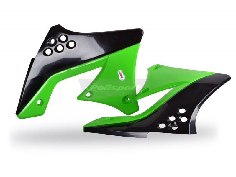 Radiator scoops POLISPORT 8412800004 (pereche) black/green 05