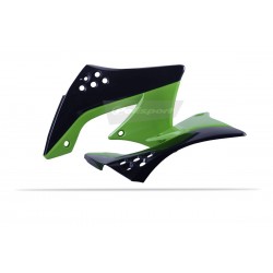 Radiator scoops POLISPORT 8412900004 (pereche) black/green 05 Radiator scoops POLISPORT 8412900004 (pereche) black/green 05