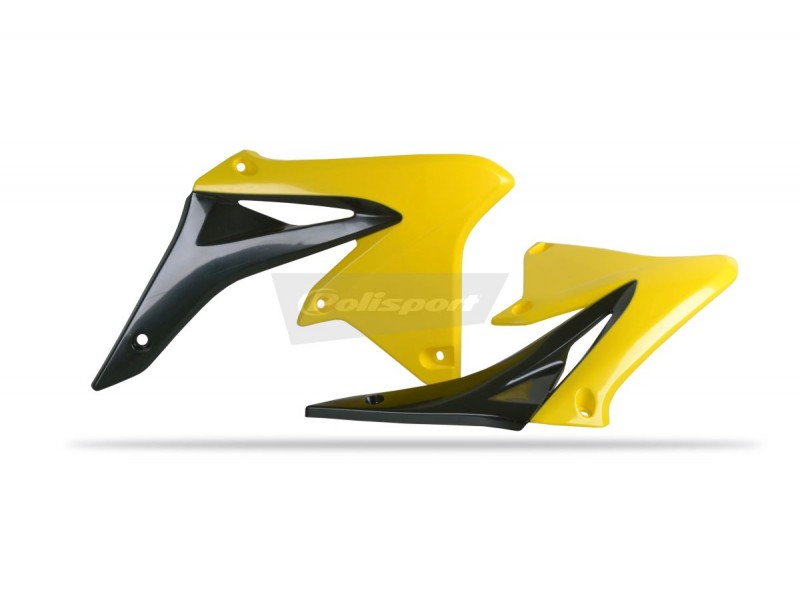 Radiator scoops POLISPORT 8413600003 (pereche) black/yellow RM01