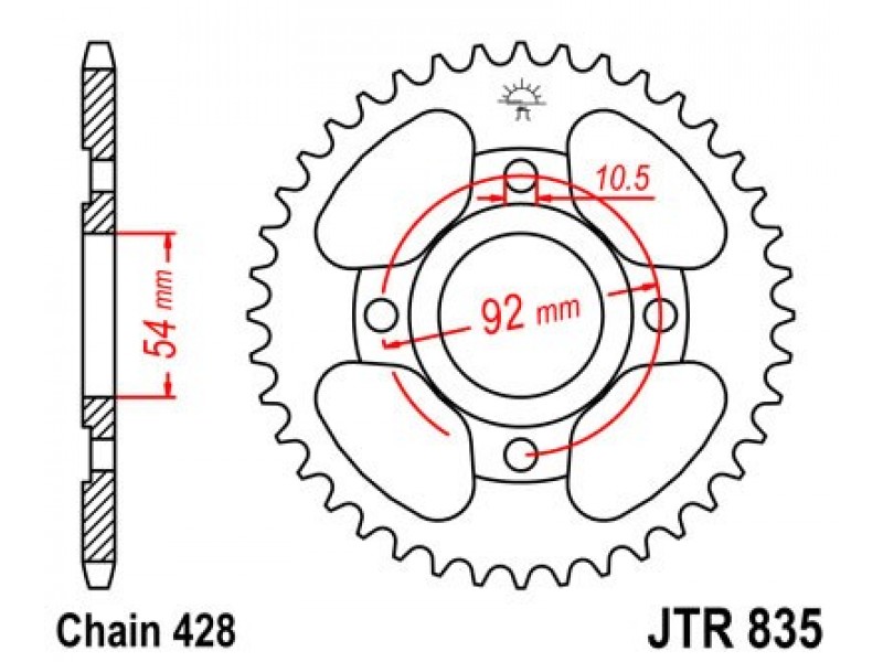 Foaie spate JT JTR 835-49 49T, 428 Foaie spate JT JTR 835-49 49T, 428