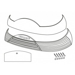 Benzi reflectorizante SHAD D1B465CAR Rosu for SH46 Benzi reflectorizante SHAD D1B465CAR Rosu for SH46