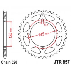 Foaie spate JT JTR 857-45 45T, 520 Foaie spate JT JTR 857-45 45T, 520