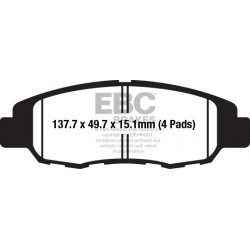 Placute de frana EBC FA669/4 Negru Placute de frana EBC FA669/4 Negru