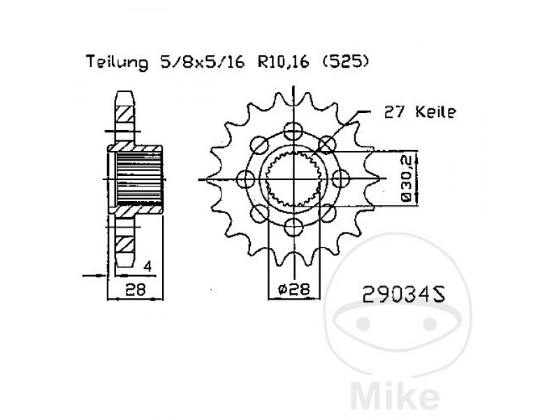 Pinion fata JMT 29034S Pinion fata JMT 29034S