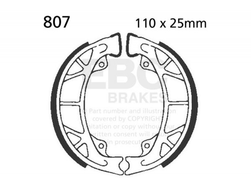 Brake shoe set EBC 807 Brake shoe set EBC 807