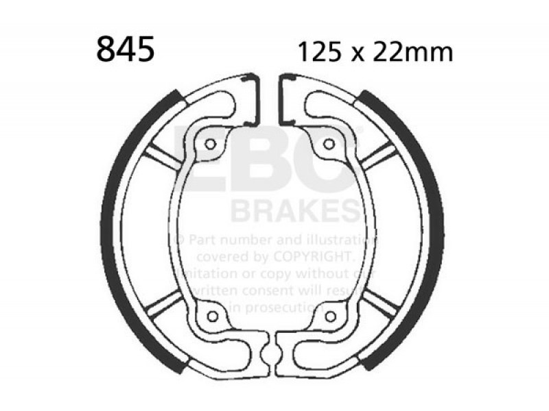 Brake shoe set EBC 845 Brake shoe set EBC 845