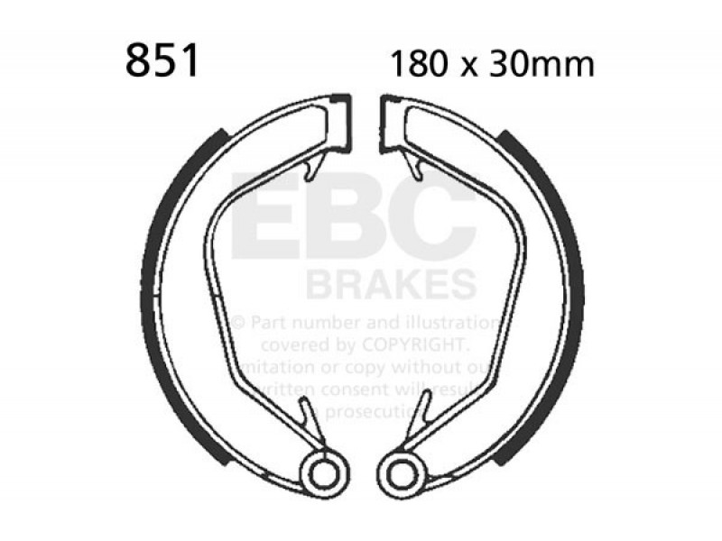 Brake shoe set EBC 851