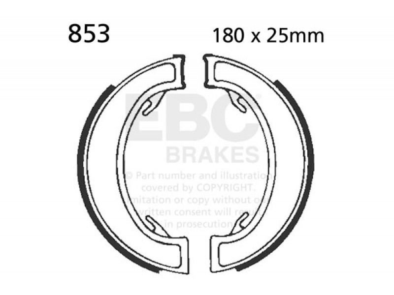 Brake shoe set EBC 853