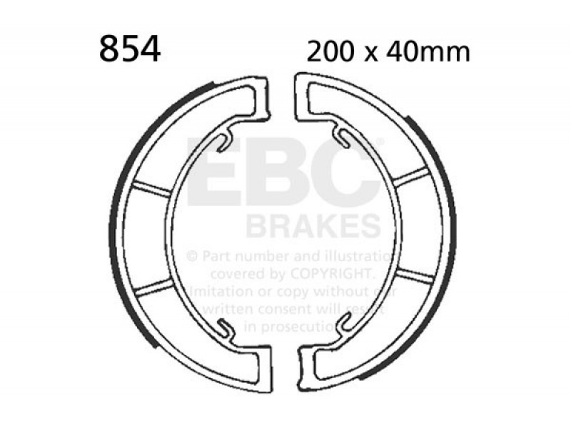 Brake shoe set EBC 854