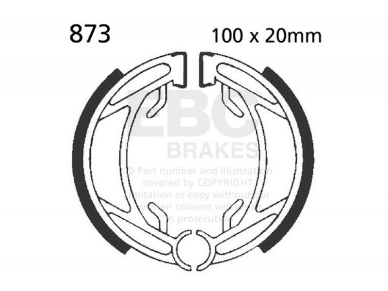 Brake shoe set EBC 873