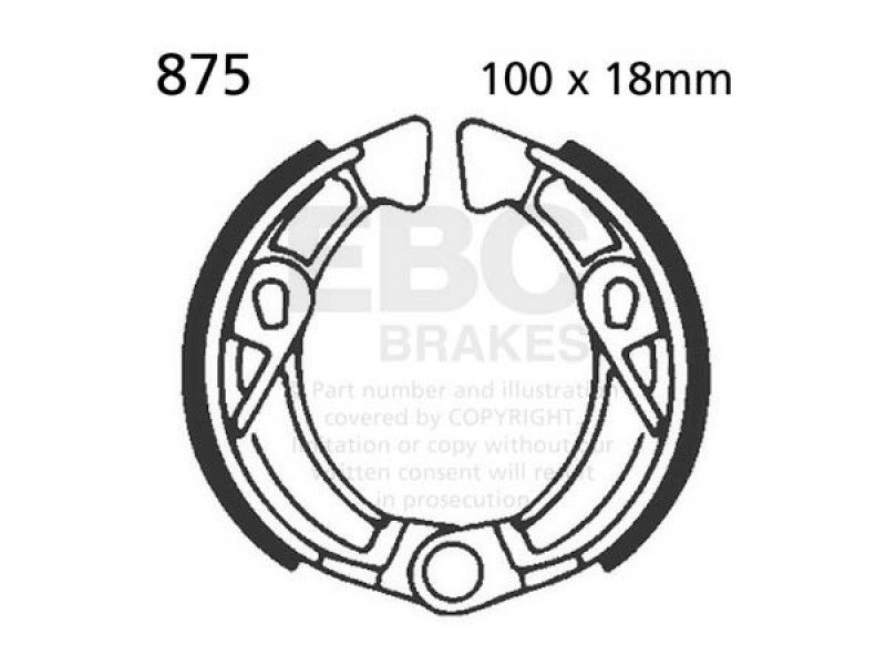 Brake shoe set EBC 875 Brake shoe set EBC 875