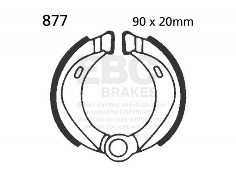 Brake shoe set EBC 877 Brake shoe set EBC 877