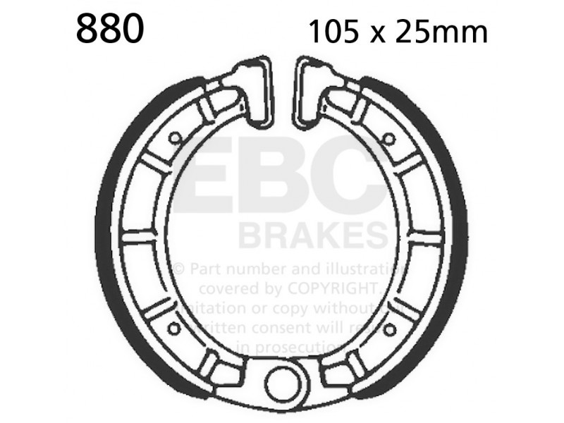 Brake shoe set EBC 880