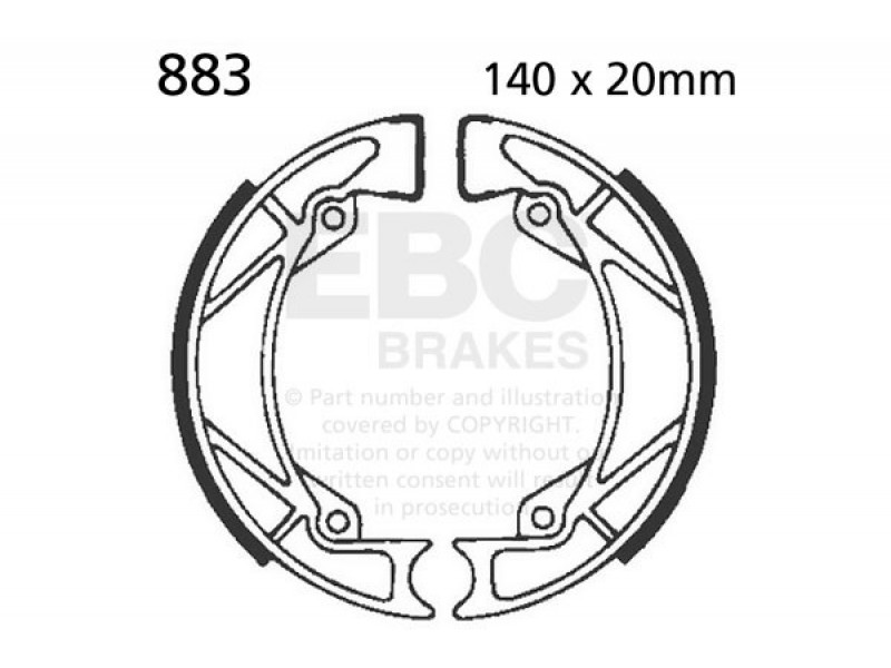 Brake shoe set EBC 883
