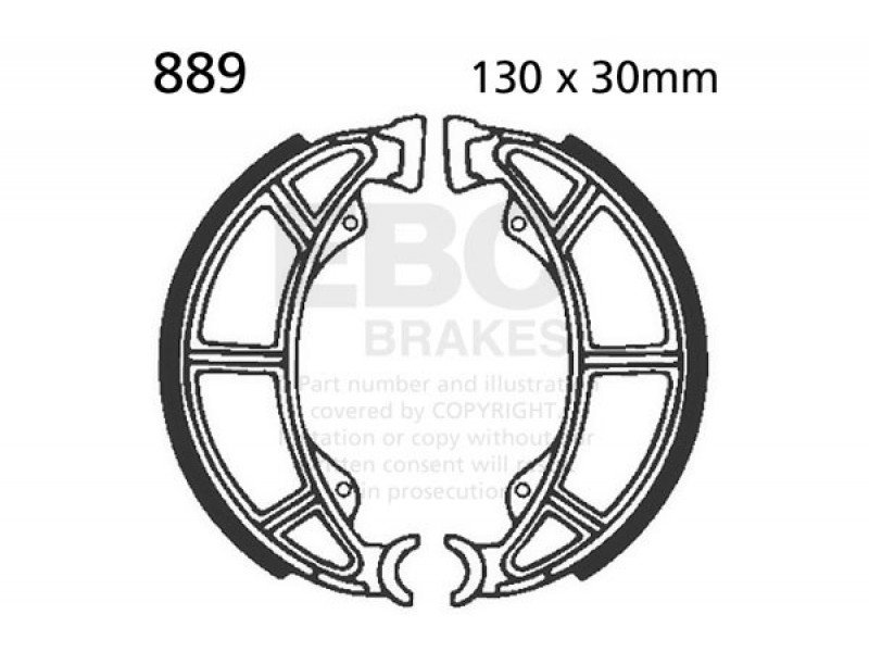 Brake shoe set EBC 889 Brake shoe set EBC 889