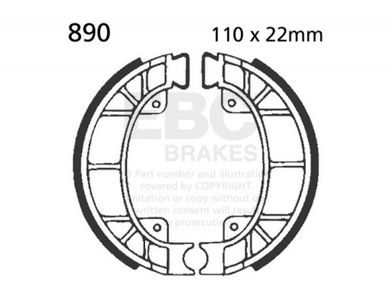 Brake shoe set EBC 890 Brake shoe set EBC 890