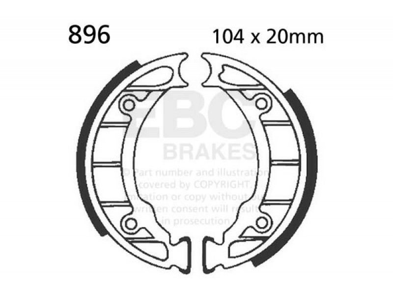 Brake shoe set EBC 896 Brake shoe set EBC 896