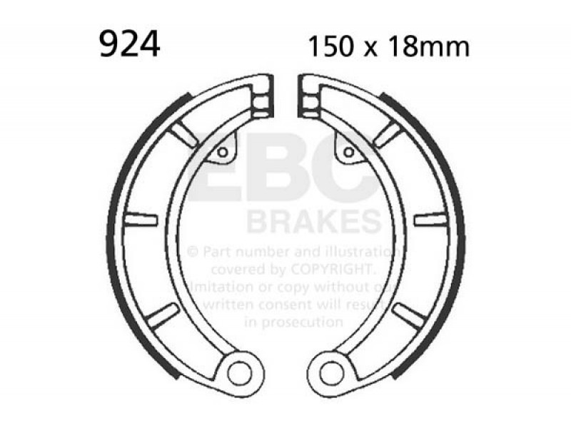 Brake shoe set EBC 924 Brake shoe set EBC 924