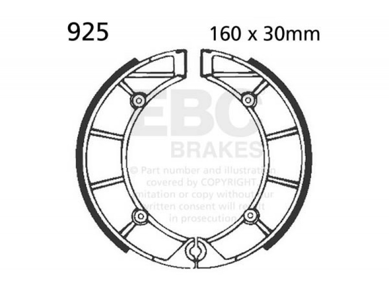Brake shoe set EBC 925 Brake shoe set EBC 925