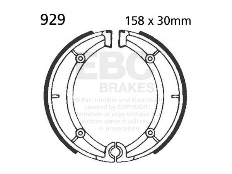 Brake shoe set EBC 929 Brake shoe set EBC 929