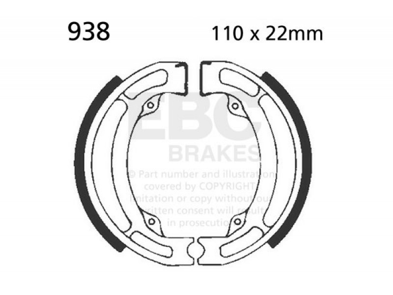 Brake shoe set EBC 938